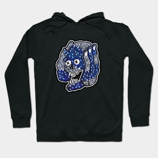 gargoyle blue monster skull Hoodie